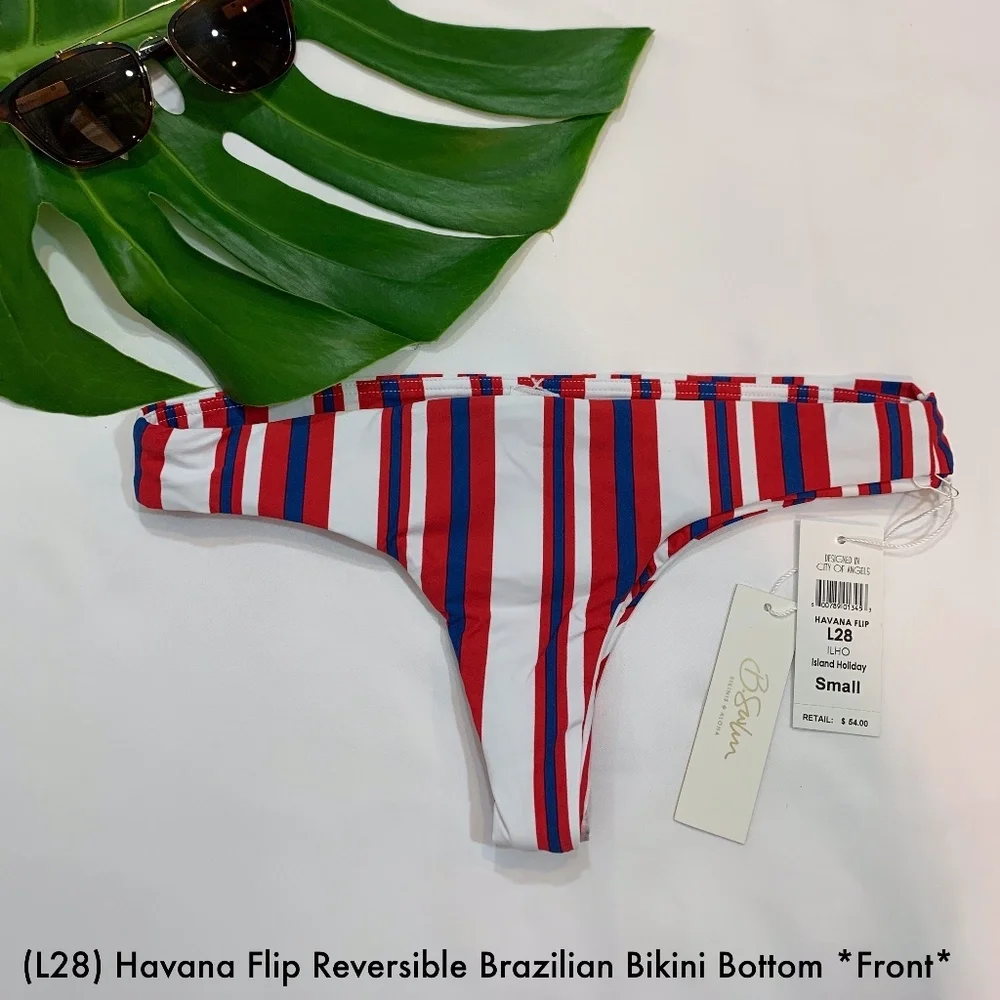 NWT B. Swim High Neck Bikini Top + Brazilian Bottom SET XS Small Medium Large‎